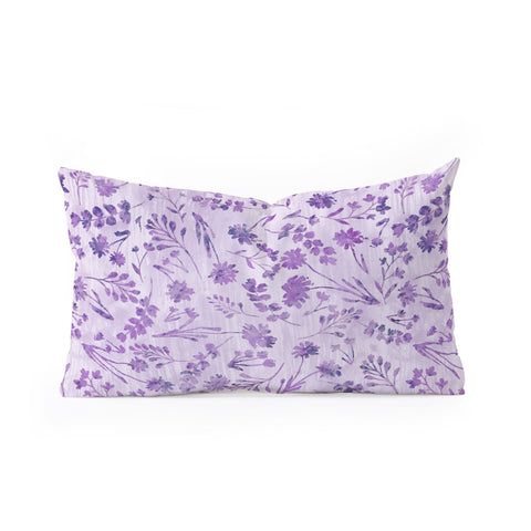 Schatzi Brown Mallory Floral Lilac Oblong Throw Pillow
