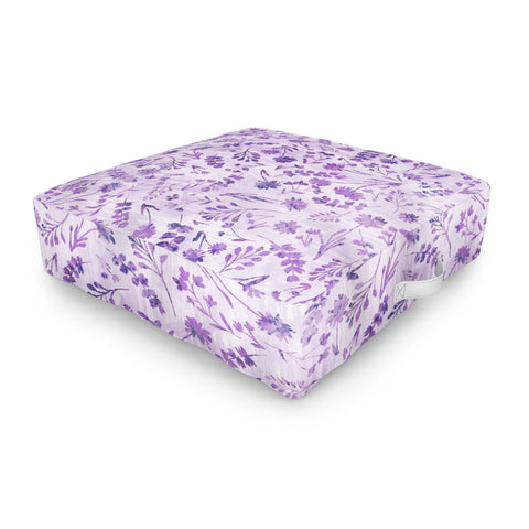 Schatzi Brown Mallory Floral Lilac Outdoor Floor Cushion