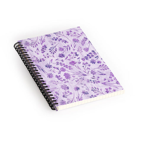 Schatzi Brown Mallory Floral Lilac Spiral Notebook