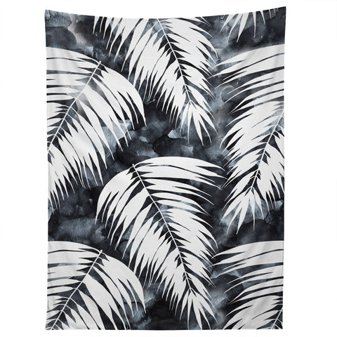 Schatzi Brown Maui Palm Black and White Tapestry