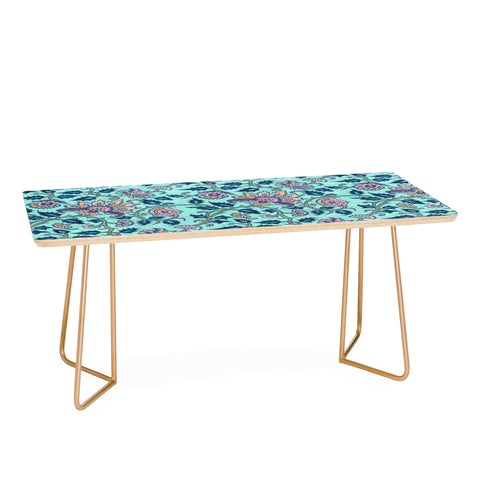 Schatzi Brown Mendhi Floral Mint Coffee Table