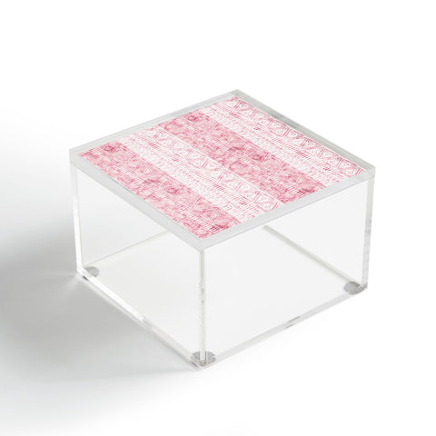 Schatzi Brown Mendhi Pink and White Acrylic Box
