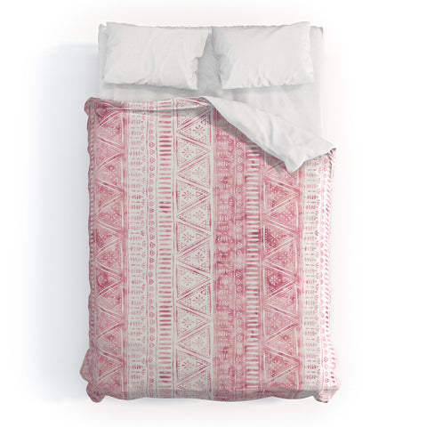 Schatzi Brown Mendhi Pink and White Duvet Cover
