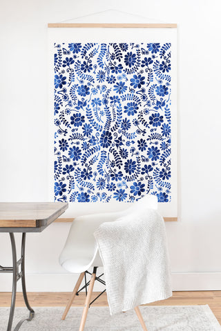 Schatzi Brown Mexico City Flower Blue Art Print And Hanger