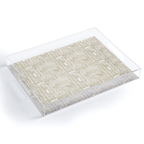 Schatzi Brown Modern Mud Cloth 7 Almond Acrylic Tray
