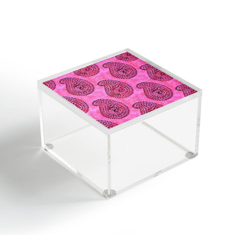 Schatzi Brown Mora Paisley Hot Pink Acrylic Box
