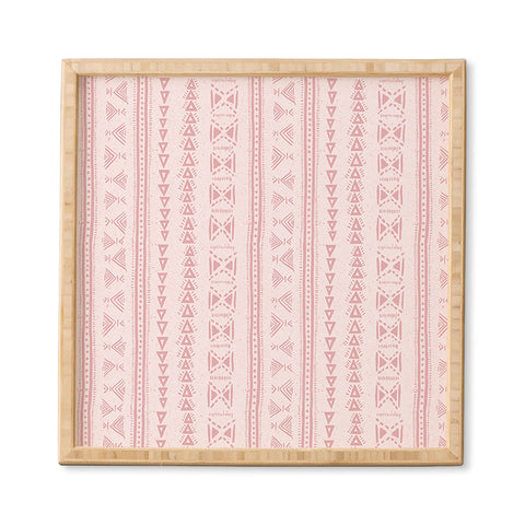 Schatzi Brown Mud Cloth 5 Pink Framed Wall Art