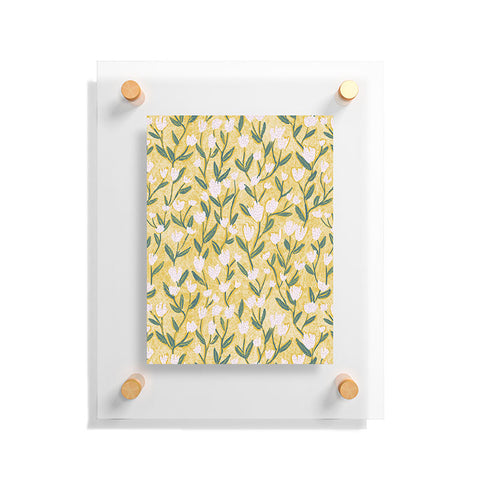 Schatzi Brown Ninna Floral Yellow Floating Acrylic Print