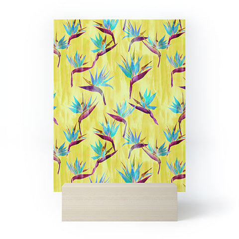 Schatzi Brown Painted Bird Yellow Mini Art Print