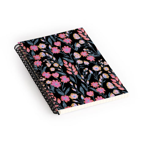 Schatzi Brown Penelope Floral Noir Brights Spiral Notebook