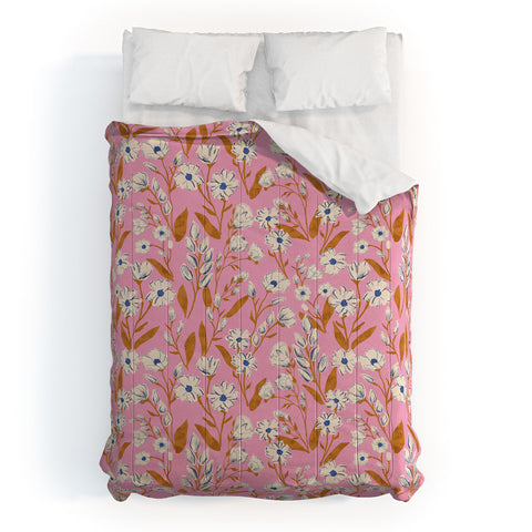 Schatzi Brown Penelope Floral Pink Comforter