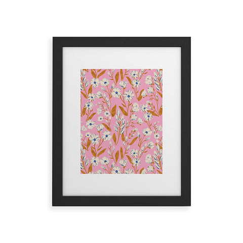 Schatzi Brown Penelope Floral Pink Framed Art Print