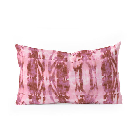 Schatzi Brown Quinn Tie Dye Pink Oblong Throw Pillow