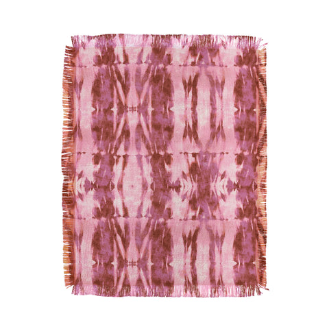 Schatzi Brown Quinn Tie Dye Pink Throw Blanket