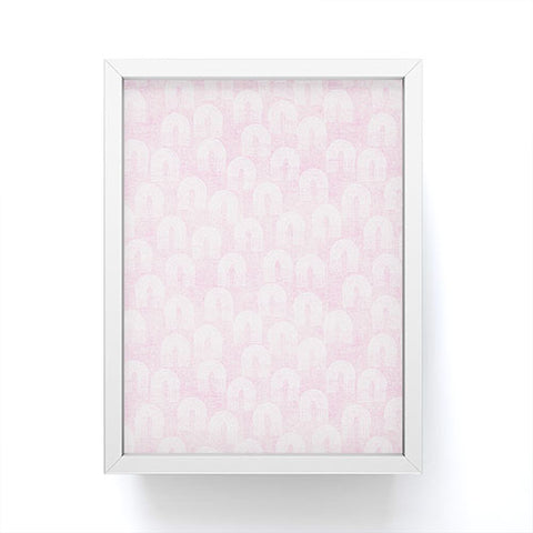 Schatzi Brown Rainbow Light Pink Framed Mini Art Print
