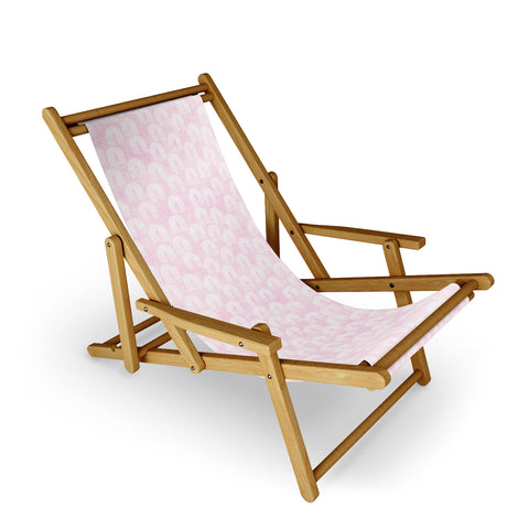 Schatzi Brown Rainbow Light Pink Sling Chair