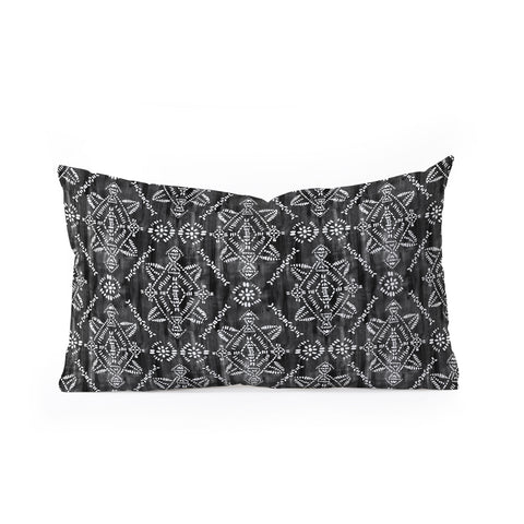 Schatzi Brown Reeve Pattern Black Oblong Throw Pillow