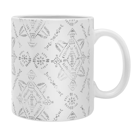 Schatzi Brown Reeve Pattern White Coffee Mug