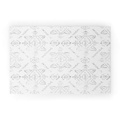 Schatzi Brown Reeve Pattern White Welcome Mat