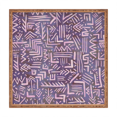 Schatzi Brown Remi Tribal Muted Square Tray