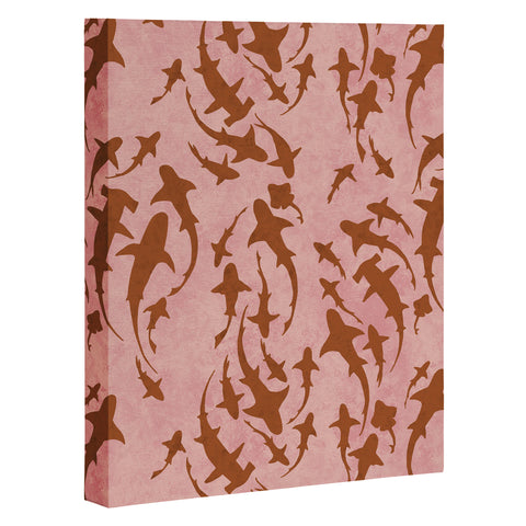 Schatzi Brown Sharky Pink Art Canvas