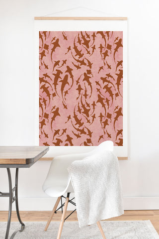 Schatzi Brown Sharky Pink Art Print And Hanger