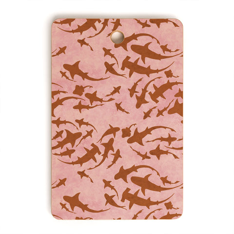 Schatzi Brown Sharky Pink Cutting Board Rectangle