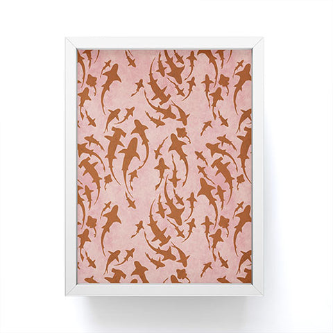 Schatzi Brown Sharky Pink Framed Mini Art Print