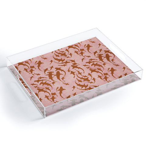 Schatzi Brown Sharky Pink Acrylic Tray
