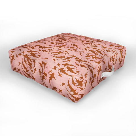 Schatzi Brown Sharky Pink Outdoor Floor Cushion