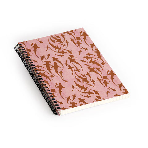 Schatzi Brown Sharky Pink Spiral Notebook