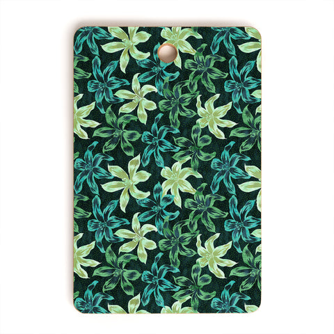 Schatzi Brown Sunrise Floral Green Cutting Board Rectangle