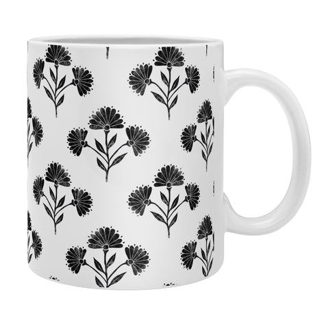 Schatzi Brown Suri Floral Black and White Coffee Mug