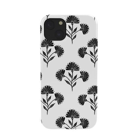 Schatzi Brown Suri Floral Black and White Phone Case