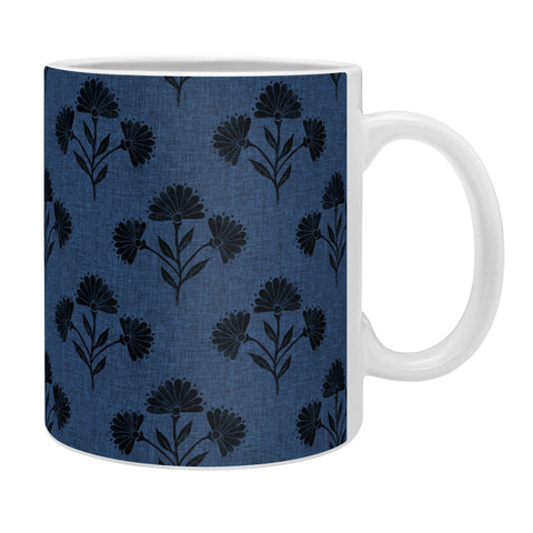 Schatzi Brown Suri Floral Dark Blue Coffee Mug