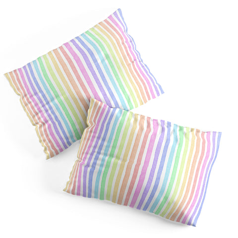 Schatzi Brown Sweet Pastel Stripes Pillow Shams