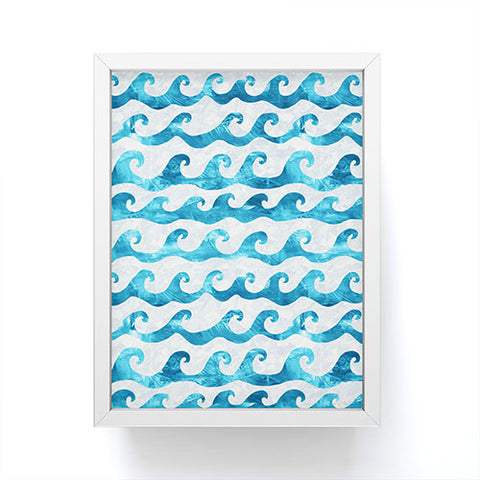 Schatzi Brown Swell Aqua Framed Mini Art Print