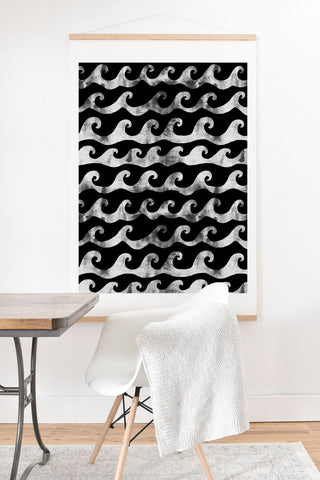 Schatzi Brown Swell Black and White Art Print And Hanger