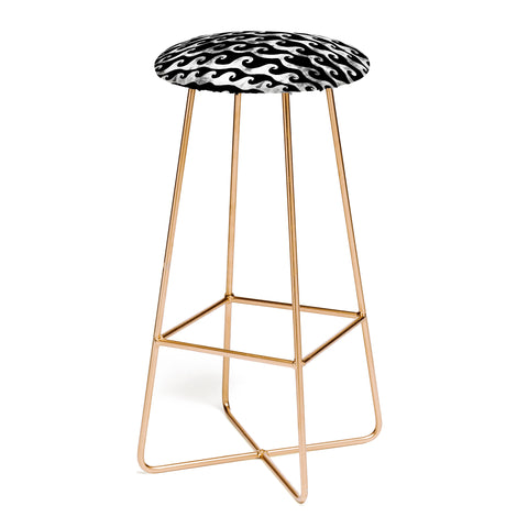 Schatzi Brown Swell Black and White Bar Stool