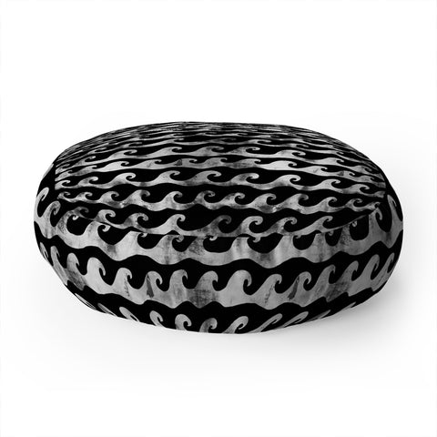 Schatzi Brown Swell Black and White Floor Pillow Round