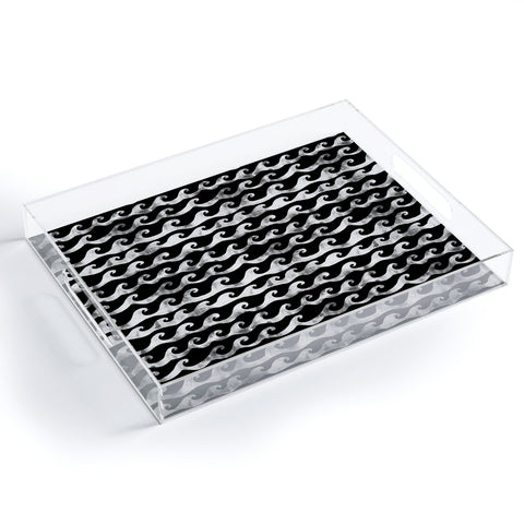 Schatzi Brown Swell Black and White Acrylic Tray