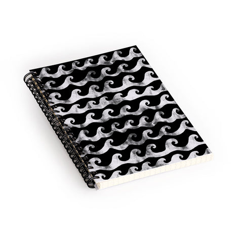Schatzi Brown Swell Black and White Spiral Notebook