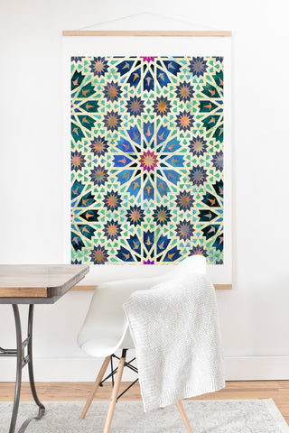 Schatzi Brown Tangier Tile Green Art Print And Hanger