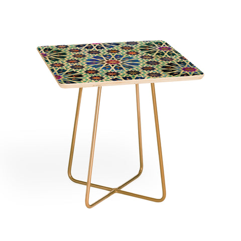 Schatzi Brown Tangier Tile Green Side Table