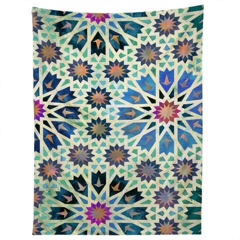 Schatzi Brown Tangier Tile Green Tapestry