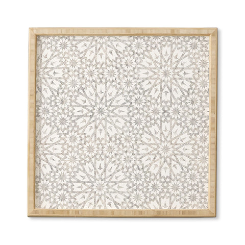 Schatzi Brown Tangier Tile Sand Framed Wall Art