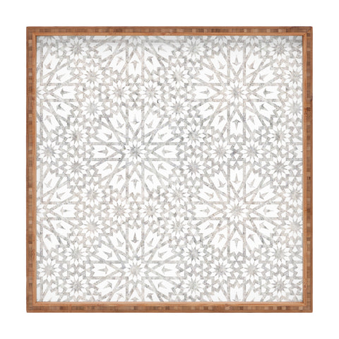 Schatzi Brown Tangier Tile Sand Square Tray