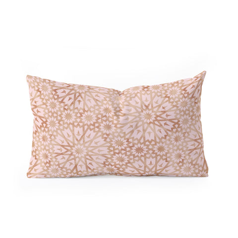 Schatzi Brown Tangier Warm Pink Oblong Throw Pillow