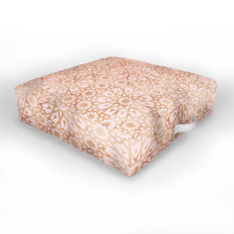 Schatzi Brown Tangier Warm Pink Outdoor Floor Cushion