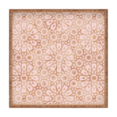 Schatzi Brown Tangier Warm Pink Square Tray